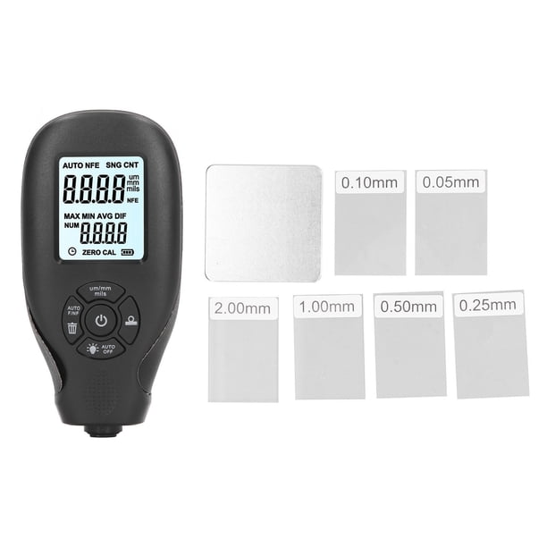 Medidor De Espesor De Revestimiento De Coche Medidor De Espesor De Revestimiento Medidor Pintura De Coche Para Compradores De Coches Usados herramienta De Medición Muebles Hogar 0~2000u(Black)
