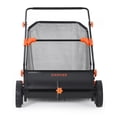 thumbnail image 5 of Push Lawn Sweeper 26-Inch – Heavy Duty Manual Yard Debris Collector, 7 cu ft Capacity, 10-Position Height Adjustment – for Driveways, Sidewalks, Patios, Gardens, 5 of 8
