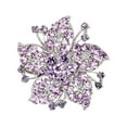 thumbnail image 2 of Opvise Lady Brooch Flower Shape Rhinestone Decor Anti-slip Shouder Bag Suit Coat Collar Hat Scarf Decoration Clothes Pin Party Prom Bride Wedding Garment Jewelry, 2 of 7