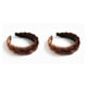 thumbnail image 1 of Jumpingount Diadema de terciopelo trenzado, diademas anchas, diadema de lujo para el pelo, banda para la cabeza, deportes, de cara, banquete de Color café 2Conjunto, 1 of 6