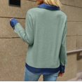 thumbnail image 4 of Collared Sweaters For Women,Pullover Sweaters For Women,Sweater With Denim Trim,Knit Sweater,Women Fall Winter Tops,Casual Long Sleeve Knit Tops, 4 of 4