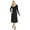 Black, variant on White Mark Women's Long Sleeve Sweater Midi Dress