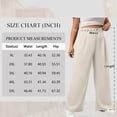 thumbnail image 4 of SWQZVT Womens Pants Plus Size Wide Leg Dress Pants for Women Beige Casual Business Pants with Pockets High Waisted Slacks XL, 4 of 8