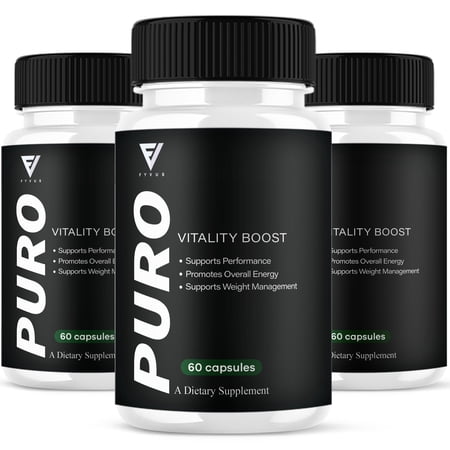(3 Pack) Puro Vitality Advance Performance Support, PuroVitality Daily Health Support Supplement (180 Capsules)