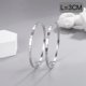 thumbnail image 1 of ATHENA Joyería Pendientes Grandes Mujer Aro Círculo Plata 925 Original M001, 1 of 4