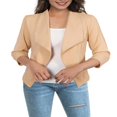 thumbnail image 1 of Beecarchil Womens Blazer Casual Lightweight 3/4 Sleeve Open Front Jacket S-XL, 1 of 5