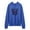 Blue, variant on Dyfzdhu Hoodies for Women Long Casual Hooded Printed Sweatshirt Trendy Tops Sleeve Blouse Black
