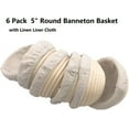 thumbnail image 6 of 6 Pack 5 Inch Bread Proofing Basket,Bexikou Natural Rattan Proofing Bowl, Sourdough Bread Bakery Basket with Cloth Liner,Round Bread Basket for Bread Making, 6 of 7