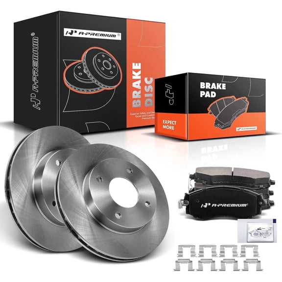 A-Premium Front Disc Brake Rotors and Pads Kit Compatible with Nissan Sentra 2000-2006 L4 1.8L 6-PC Set