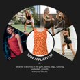 thumbnail image 7 of Fuzoiu Dots On Orange Background Print Women's Workout Tank Top,Athletic Racerback Sports Tank,Tops Sleeveless Running Loose Fit Yoga Tops,Active Shirts for Yoga, Running, and Gym-XX-Large, 7 of 7