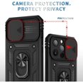 thumbnail image 3 of iPhone 13 Pro Max 5G Case with Slide Camera Cover Military Grade Heavy Duty Shockproof Three-Layer Case with 360° Ring Stand for iPhone 13 Pro Max 6.7"-Black, 3 of 16