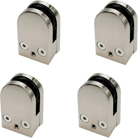 

4 Pack Glass Clamp for 5/16 -1/2 Thick Shower Glass Clamp Silve （54Mm X 32Mm)