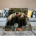 thumbnail image 2 of ARISTURING Bear Blanket Soft Cozy Wild Forest Woodland Animal Bears Plush Decor Throw Blanket All Season Ultra Warm Lightweight Fuzzy Blanket Gifts for Girls Boys Men Women Adults Kids Bed, 2 of 6