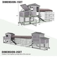 thumbnail image 6 of MEDEHOO 79‘’ Chicken Coop with Wheels, Wooden Hen House with Large Nesting Box, Outdoor Poultry Cage with Leakproof Pull-on Tray, Backyard Chicken Coop with Run, Weatherproof Rabbit Hutch, 6 of 9