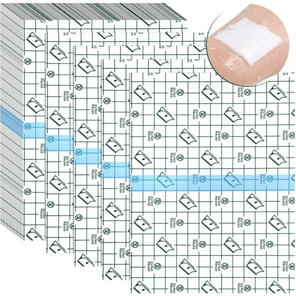 10 Pcs Transparent Clear Adhesive Bandage, Waterproof Bandages Post Surgical, Stretch Large Waterproof Film Adhesive Bandages Dressing Supplies, 4"x4"