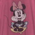 thumbnail image 2 of Women's Mickey & Friends Distressed Minnie Mouse Sitting Racerback Tank Top Pink Heather X Large, 2 of 4