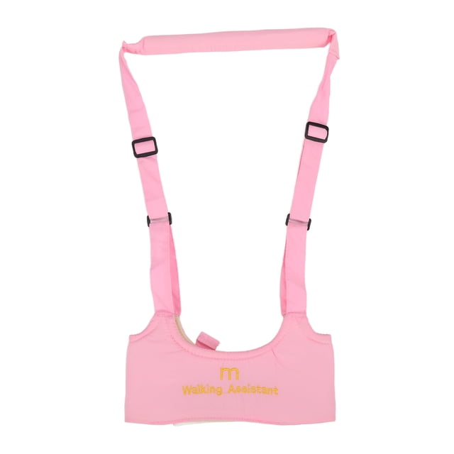 Arnés para caminar para bebé, cómodo y suave para la piel, alivia el dolor de espalda, ajustable, evita pérdidas, andador de mano para niños, color rosa