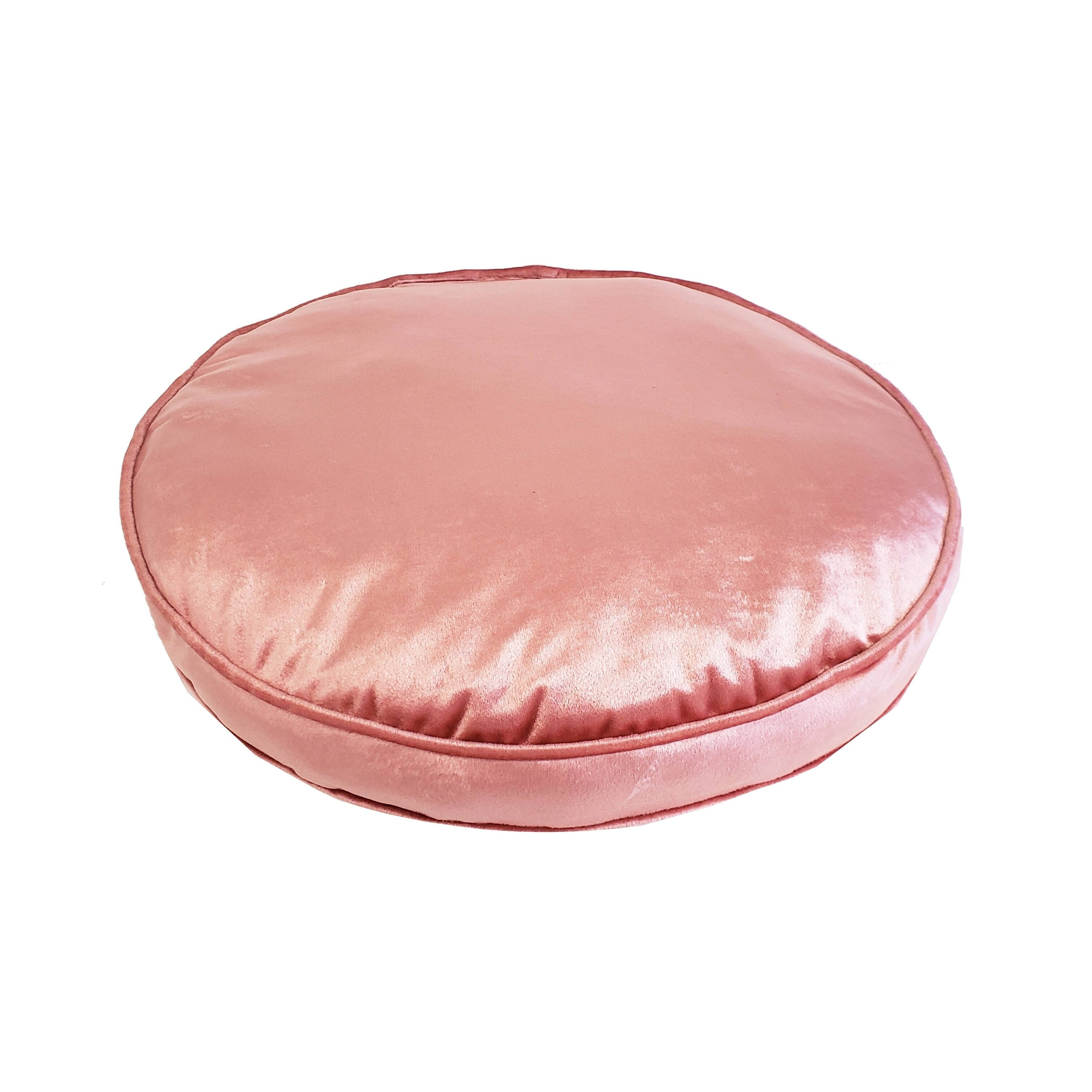 Levinsohn Textile Edie At Home Velvet Round Decorative Pillow, Coral