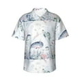 thumbnail image 2 of Xecao Sea Animals print Hawaiian shirt - a stylish short-sleeve button-down for men, perfect for casual beach and tropical outings., 2 of 9