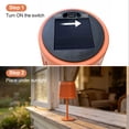 thumbnail image 3 of The Growing Ground 2 Pack Solar Table Lamps Outdoor, Modern Linear Design Decorative LED Lights, Orange, 3 of 8