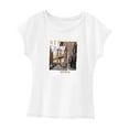 thumbnail image 3 of Camiseta para mujer ligera con cuello redondo y cuello redondo para viajar, playa, senderismo M, 3 of 7