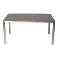 thumbnail image 1 of Pangea Home Breeze 59" Modern Aluminum Frame Patio Dining Table in Gray, 1 of 1