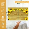 thumbnail image 2 of 2 Pack Sunflower Curtains for Bedroom 52x63 inch - Sunflower Kitchen Decor and Spring Decorations for The Home, Yellow Kitchen Curtains and Valances Set, 2 of 5