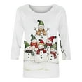 thumbnail image 4 of Christmas Tree Snowflake Shirt for Women Long Sleeve Casual Top Holiday Graphic Tee Winter Xmas Party Outfit, 4 of 4