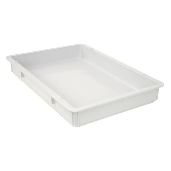 Pizza Dough Box Lid, 26"L x 18"W, stackable and dishwasher safe, polypropylene, white, Made in USA