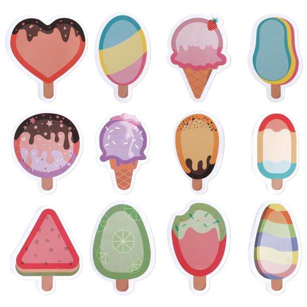 Notas Adhesivas iDTogAoE Paquete de 12 con 360 Hojas Diseño Helado