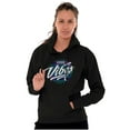 thumbnail image 4 of Retro Galaxy Positive Hippie Quote Unisex Plus Fleece Graphic Hoodie Brisco Brands 2X, 4 of 5