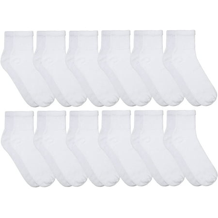 

SOCKS NBULK 12 Pairs of Cheap Lightweight Low Cut Ankle Socks for Women Black & White Bulk Sock Deal 9-11