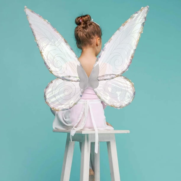 Disfraz de ala de hadas de mariposa Disfraz de disfraces Juego de imaginación Princesa Decoración para cumpleaños Foto Prop Festival de Navidad Hugo Ala de vestuario