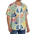 thumbnail image 2 of Goofa Cartoon Flowers Printed Men's Casual Short-sleeved Shirt,Lightweight Breathable Button-down,Summer Casual men's top,Versatile Fashion shirt-Medium, 2 of 7