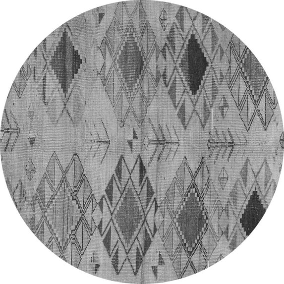 Ahgly Company Indoor Round Persian Gray Traditional Area Rugs, 4' Round