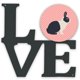 thumbnail image 1 of "Treasures Dutch Pink Check Metal Love decoración de pared, multicolor" Caroline's Treasures  BB7958WALV, 1 of 1