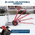 thumbnail image 6 of EastVita 29x20 In Heavy Duty Rolling Snow Shovel With Wheels 5-Position Angle and Height Double Armrests Red, 6 of 7