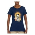 thumbnail image 2 of Wild Bobby Betty Boop Good Vibes Only Betty Boop Womens T-Shirt, Navy, Medium, 2 of 5
