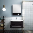 thumbnail image 4 of Fresca Lucera 30" Espresso Wall Hung Undermount Sink Modern Bathroom Vanity with Medicine Cabinet, 4 of 7