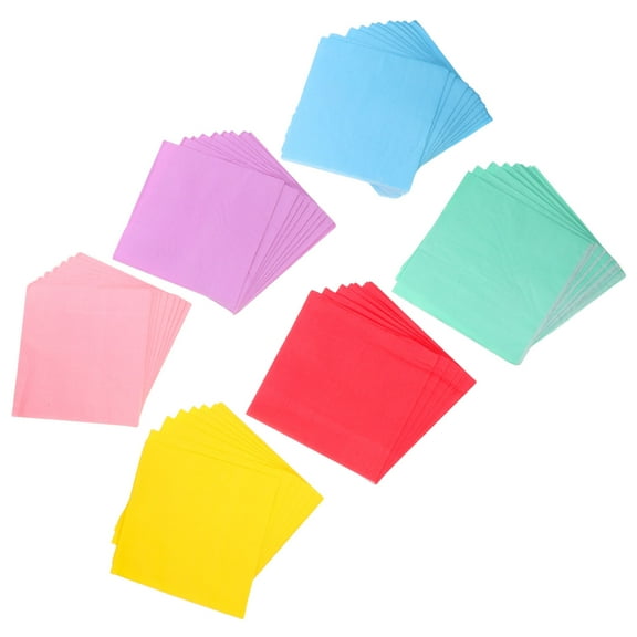 OULII 60 Count Assorted Color Disposable Paper Cocktail Napkins for Party Use Lightweight and Absorbent