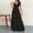 Black, variant on QUNYINEY Sleeveless Womens Dresses Casual Blue Maxi Cotton And Linen A Line Slip Dress V Neck Flowy Summer Loose Fit Blue Dresses