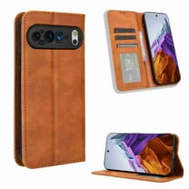 Dteck for Google Pixel 9 Pro / 9 Wallet Case, Luxury Soft PU Leather Phone Case for Men Women, Shockproof Protective Back Slim Fit Cover Case for Google Pixel 9 Pro / 9 5G 2024,Brown
