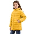 thumbnail image 3 of MKOSPLRT Girls Puffer Jacket Packable Quilted Coats Full Zip Lightweight Jackets Solid Hooded Warm Outwear Down Jacket with Pocket, 3 of 9