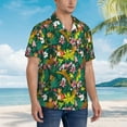 thumbnail image 5 of Goofa Cute Tribal Leopards Hawaiian Shirt for Men, Unisex Summer Beach Casual Short Sleeve Button Down Shirts,Aloha Tropical Floral print shirt-Small, 5 of 9
