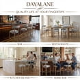 thumbnail image 6 of Dayalane 26.5" Counter Height Barstools Set of 6, Mid-Century Modern Bar Stools with Curved Back and Rubberwood Frame Upholstered Linen Kitchen Stool for Counter Bar Island Bar Pub, Gray, 6 of 11