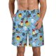 thumbnail image 1 of Balery Pirate Marine Animals Traje de Baño Estilo Hawaiano para Hombre, Shorts de Secado Rápido con Bolsillos-Large, 1 of 6