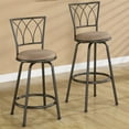 thumbnail image 2 of Metal Bar Stools with Upholstered Seat Tan (Set of 2), 2 of 2