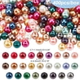 thumbnail image 2 of 1Box about 400pcs 4mm Mixed Color Round Glass Pearl Beads for Jewelry Making Hole: 0.5mm, 2 of 7