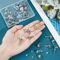 thumbnail image 4 of 30Pcs Half Round Brass Clip-on Earring Findings with Loops 30Pcs Ear Nuts for Ears Platinum Clip-on Earring Findings Converter Component for Earring Making, 4 of 9
