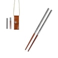 thumbnail image 4 of Palillos desmontables portátiles Utensilios Cubiertos Palillos plegables Vajilla para Madera Acero Inoxidable Zulema Palillos al aire libre, 4 of 6